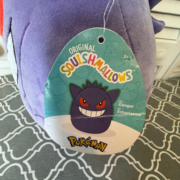 NWT Nintendo Pokemon Squishmallows 11" Gengar Plush Toy Gift Play Gift Purple - Picture 3 of 8